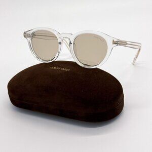 NEW TOM FORD SUNGLASSES TF1123-D 26E TRANSPARENT/BEIGE WOMEN FT1123-D 26E